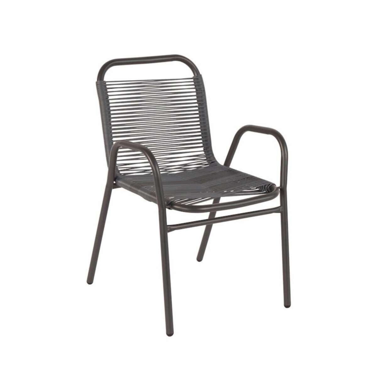 Silla de Jardi­n Simil Rattan - Negro 