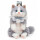 Mochila Peluche Gato Realista Bolso Animal Felpa Gris