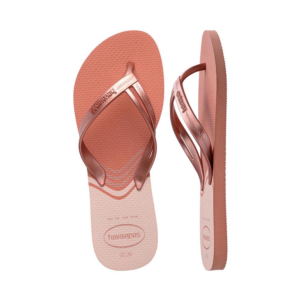 Sandalias Havaianas Elegance Print Grafito Arcilla Rosa