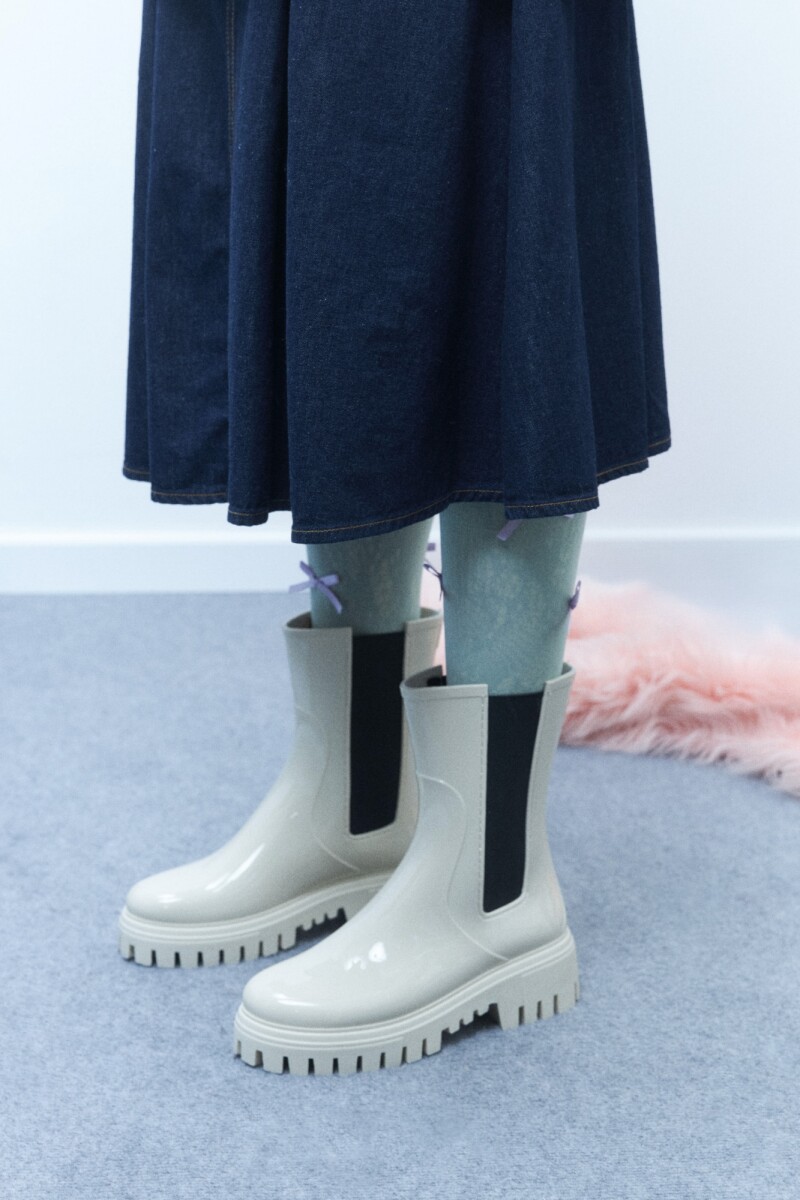 Botas de lluvia chunky crudo