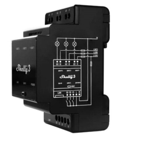 Rele Shelly Pro 3 Wi-fi Din Triple 001