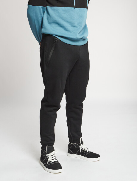 Pantalon felpa negro