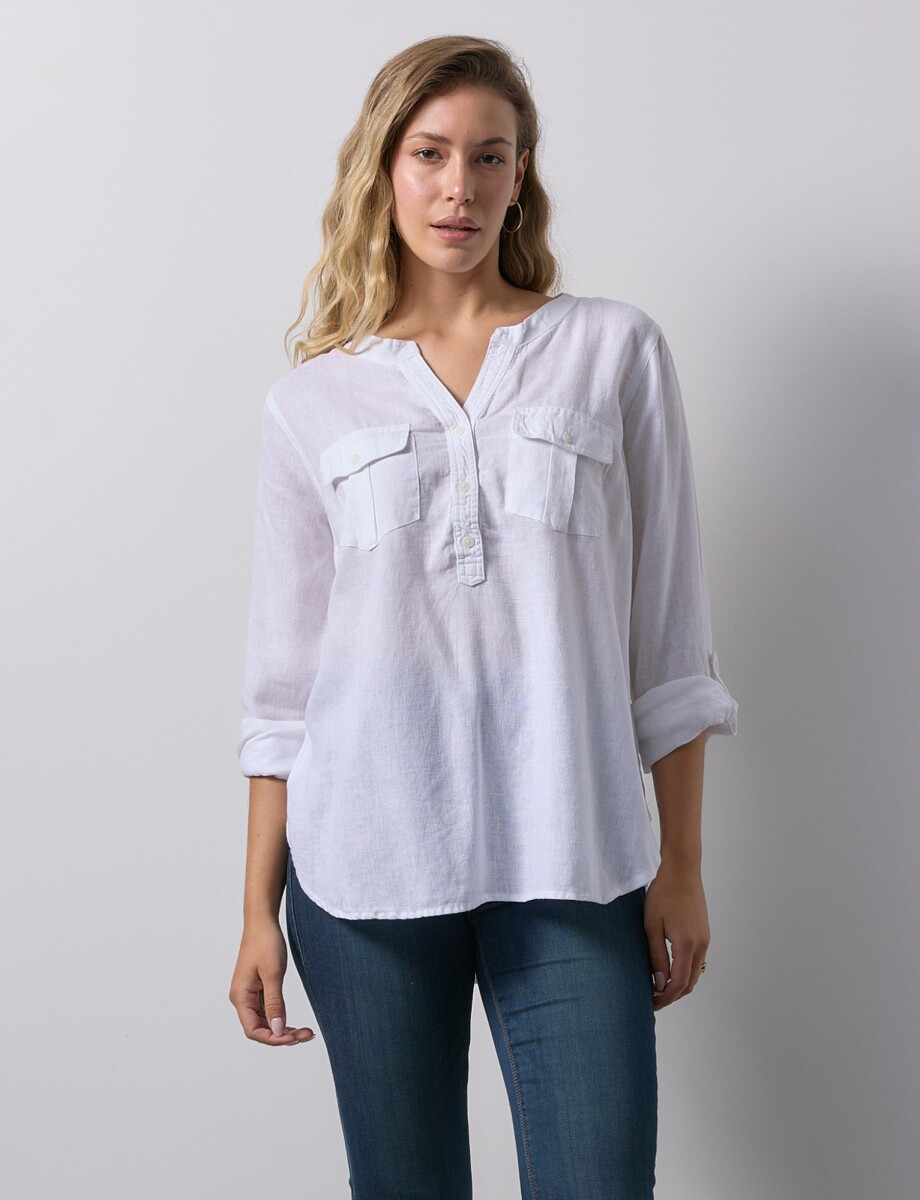 Blusa Lino - Blanco 