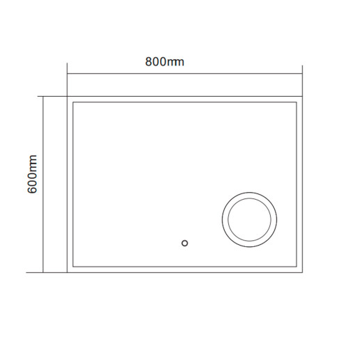 Espejo 80X60 Funcion Anti Fog + Led 000