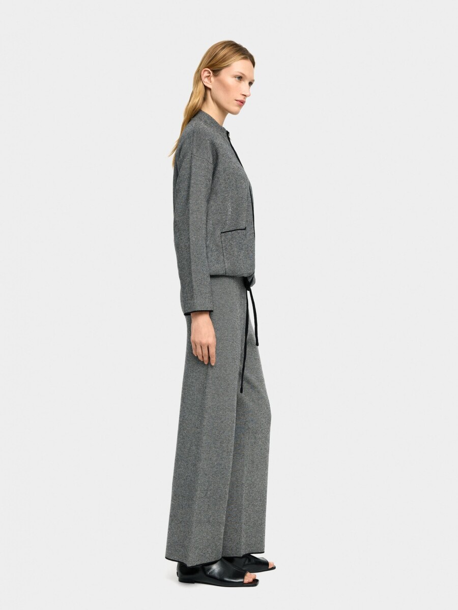 Pantalón De Punto Cintura Elástica gris