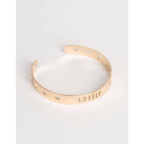 Brazalete De Metal Dorado