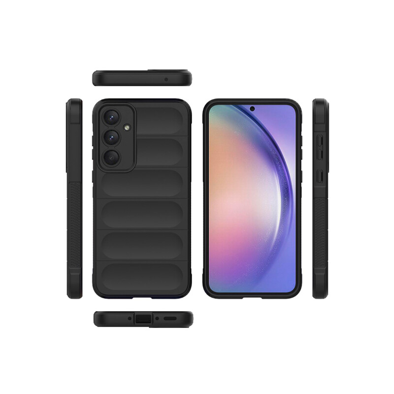 Protector para Samsung Galaxy A35 engomado con textura negro Protector Para Samsung Galaxy A35 Engomado Con Textura Negro