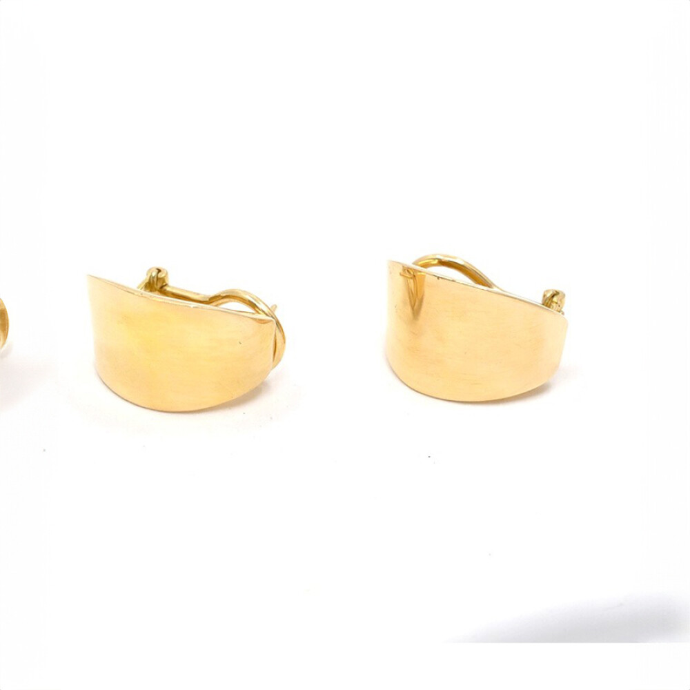 Caravanas Lisas En Oro 18K Amarillo. Caravanas Lisas En Oro 18K Amarillo.