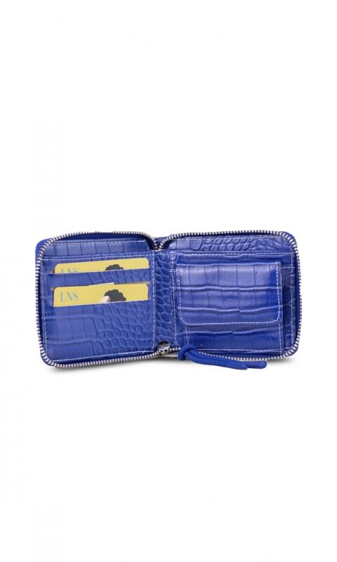 BILLETERA CANDELA CROCO AZUL ROYAL