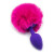 Plug Anal Pompón Conejita Consolador Estimulador Talle S Variante Color Fucsia Violeta
