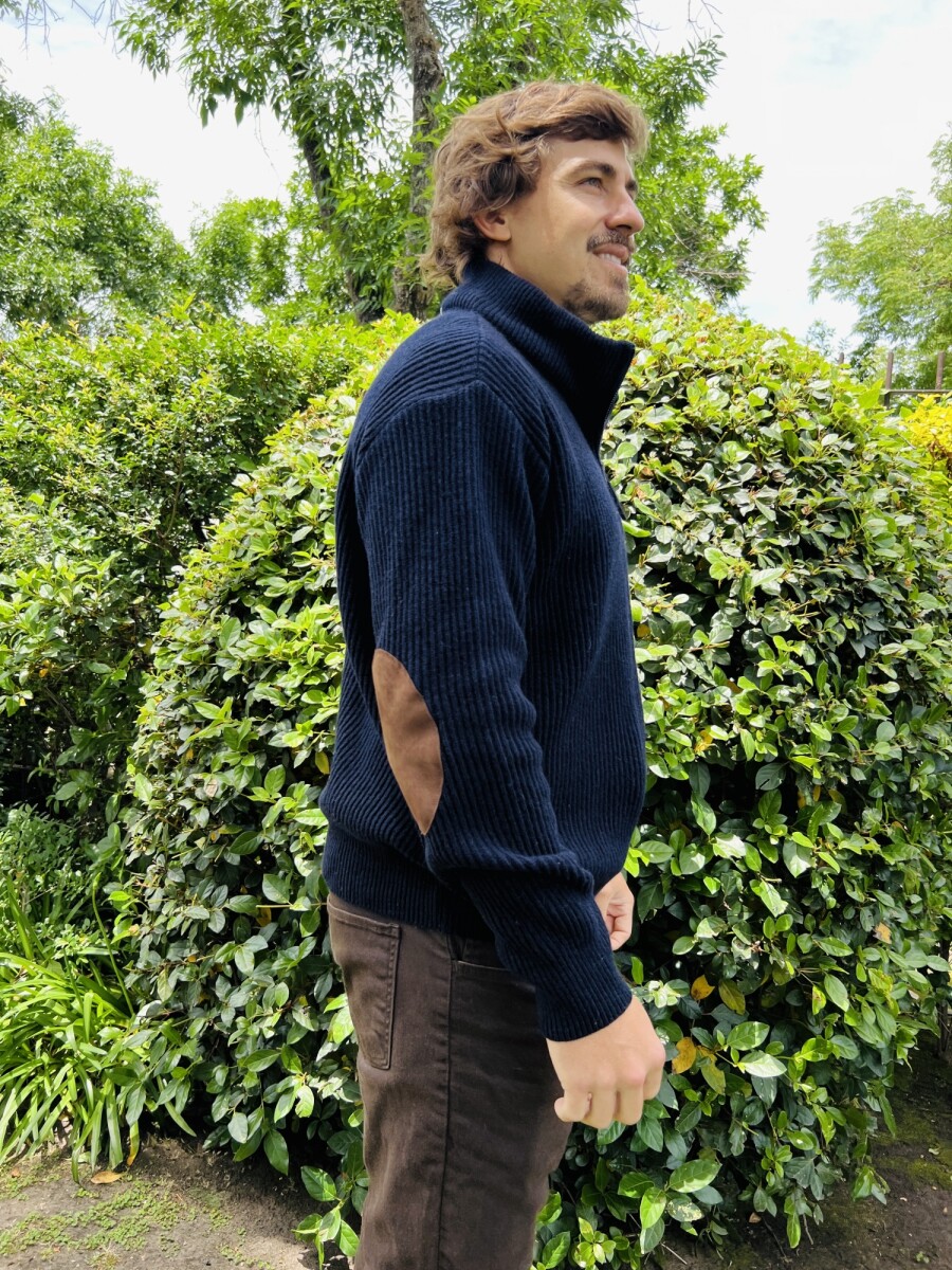Zip Sweater Men - Azul Marino 