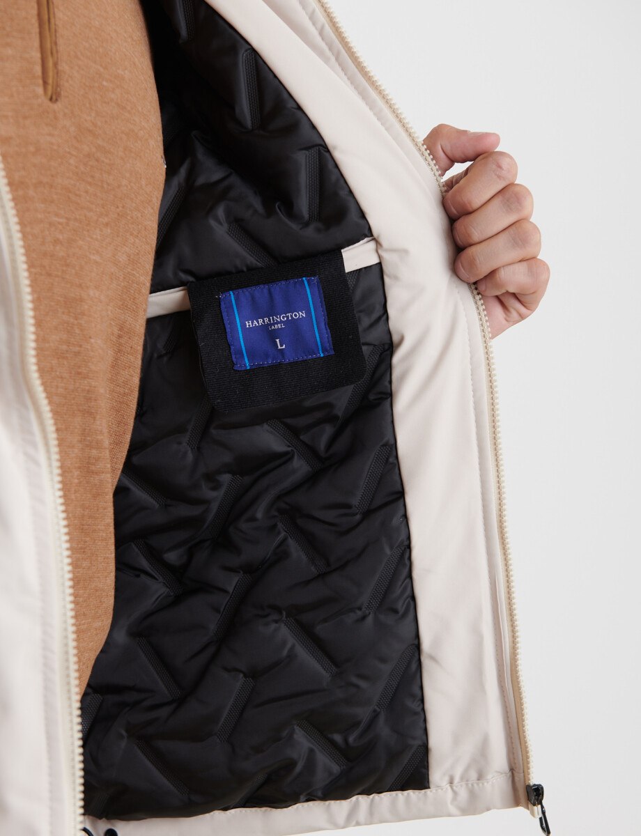 300221 CAMPERA HARRINGTON LABEL Blanco