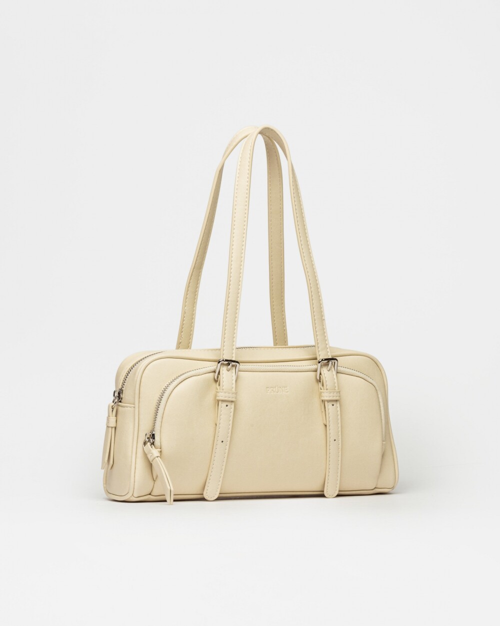 Cartera al hombro Lagoon en efecto cuero liso Natural