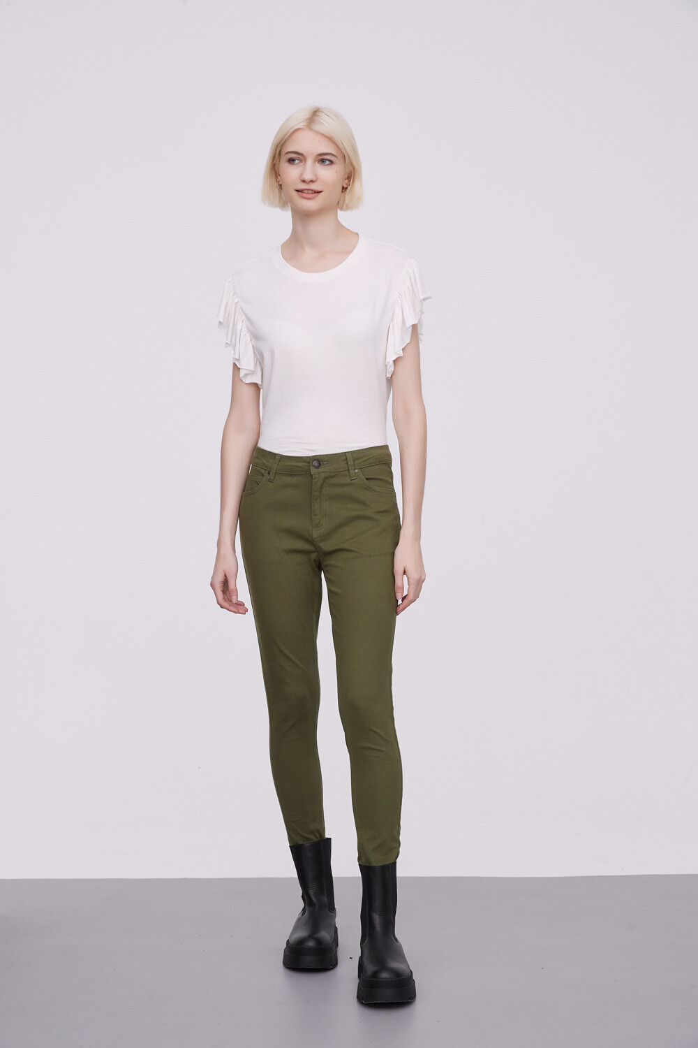 Pantalon Bardot Verde Oliva Oscuro