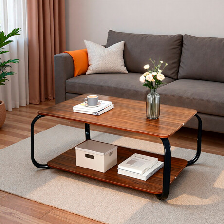 Mesa Ratona 2 Niveles Estantes 100 X 60Cm Mdf 12Mm Ub MARRON