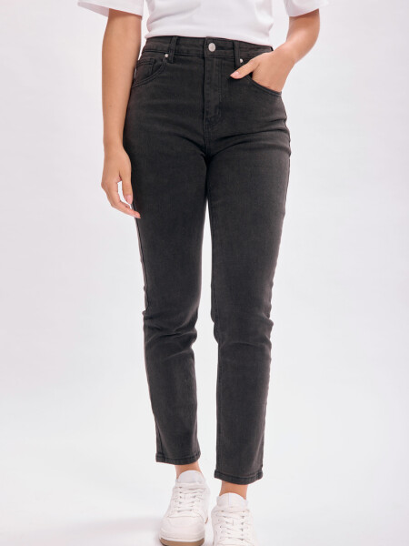 Pantalón jean recto Negro