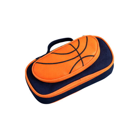 Cartuchera deportes con compartimentos 21x10x7cm Basket Azul