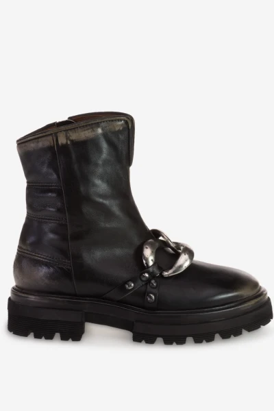 LADIES LEATHER BOOTS Gris