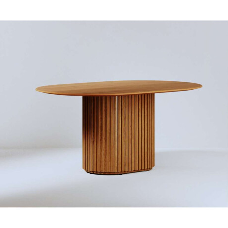 Mesa de Comedor Wind Li­nea Manhattan Vidrio Blanco/Natural Marron