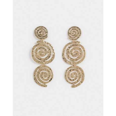 Aros Colgantes Largos Metal diferenciado Dorado