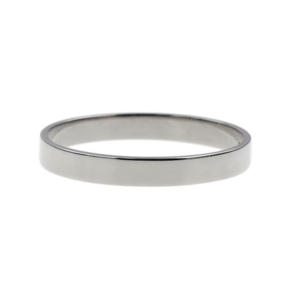 Par de alianzas chatas en oro blanco 18k de 3mm Par de alianzas chatas en oro blanco 18k de 3mm