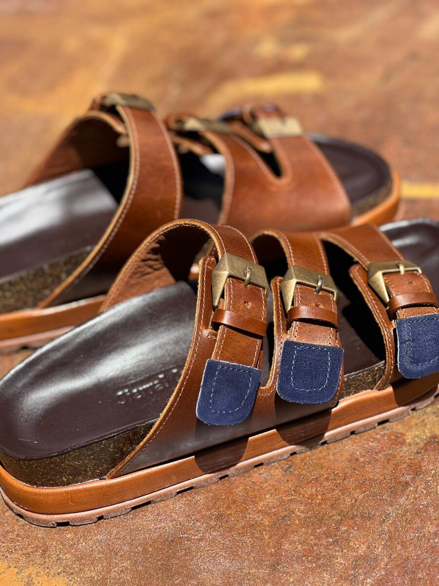 Te Fuiste Sandals - Chocolate Con Azul 