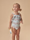 Bañador Estampado Ondas Azul Talco