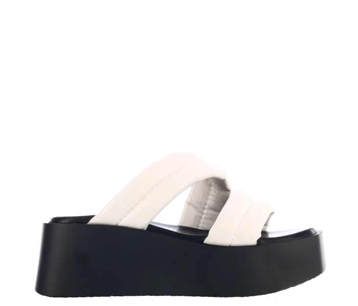 Sandalia OTOMAN descalza con tiras capitoneadas Offwhite