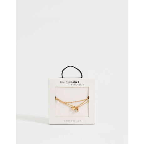 Collar Corto De Inicial ''e'' Dorado