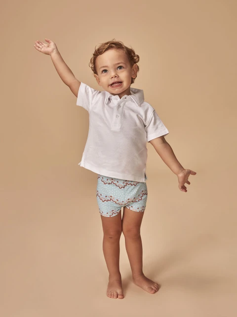 Bañador Estampado Ondas Azul Talco