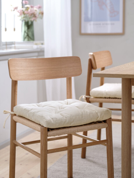Almohadón de asiento HVITLYNG 40x40x4 natural Almohadón de asiento HVITLYNG 40x40x4 natural