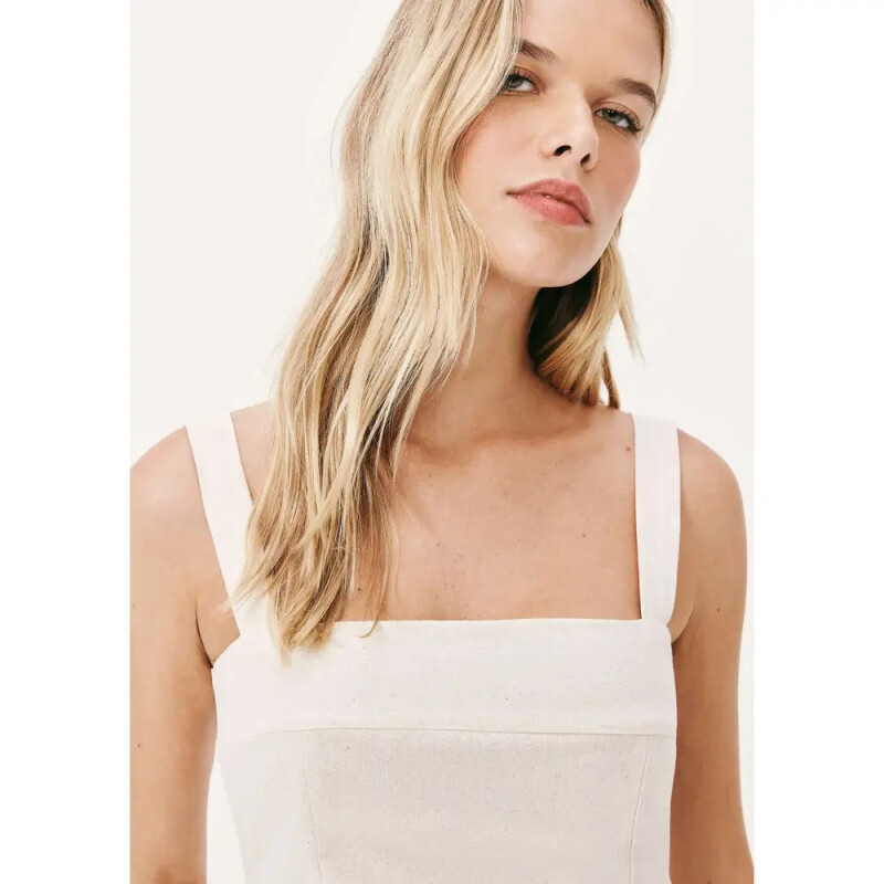 VESTIDO MIDI FEM CAQUI CLARO