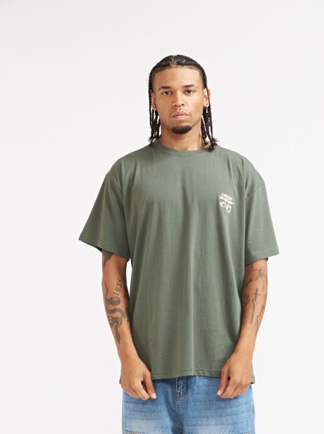 REMERA OVER CAFE CLUB VERDE