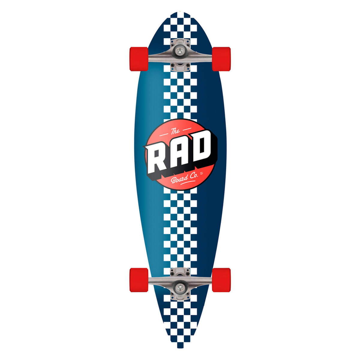 Longboard Rad Pintail Mini 32" x 9" Modelo Checker Stripe Navy/White 