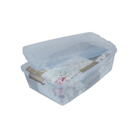 Caja organizadora baja 30lt TRANSPARENTE