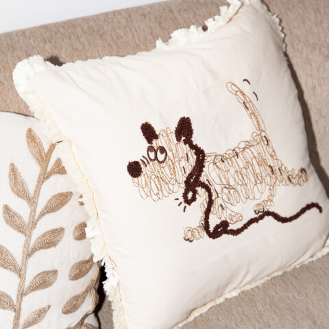 Funda de almohadón perro 45x45cm Funda de almohadón perro 45x45cm