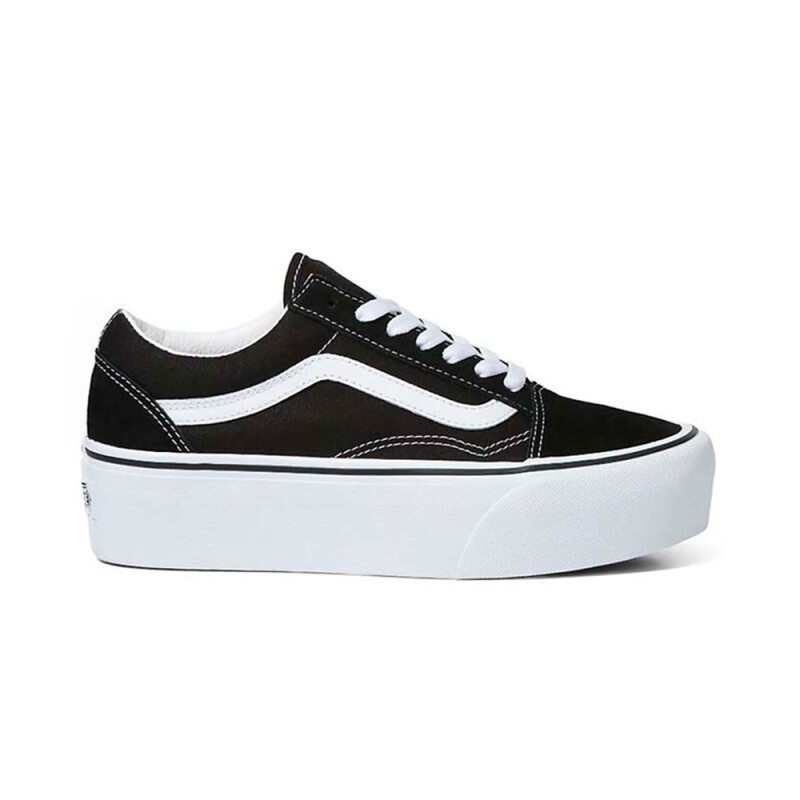 Old Skool Stackform - Mujer Suede/canvas Black/true White