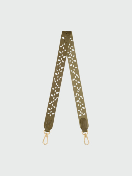 Longchamp- Strap de cuero, Végétal Verde