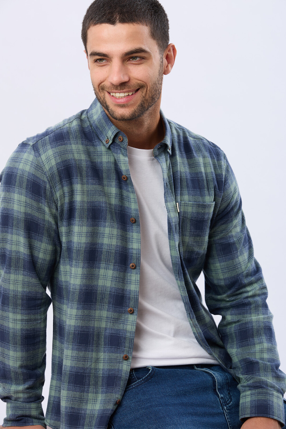 CAMISA DE VIYELA Piedra