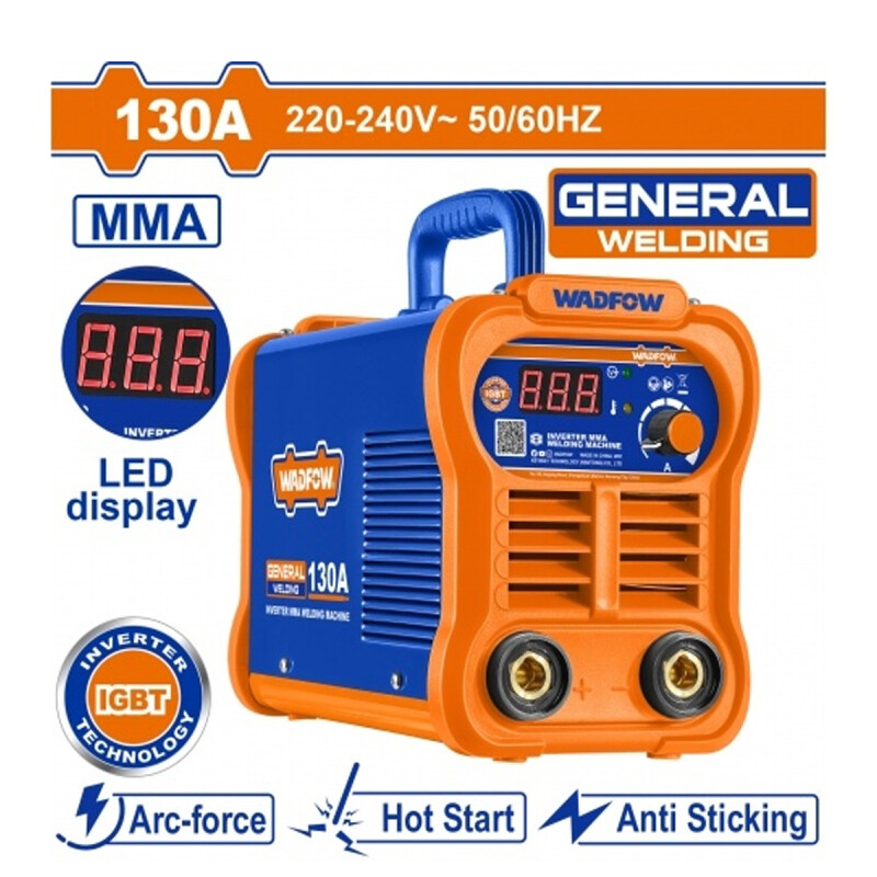 SOLDADORA INVERTER 220V 130A MMA LED IGBT WADFOW WWD21301 SOLDADORA INVERTER 220V 130A MMA LED IGBT WADFOW WWD21301