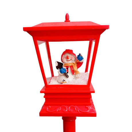 Farol Navideño Decorativo Papa Noel Con Nieve Led Muñeco de nieve