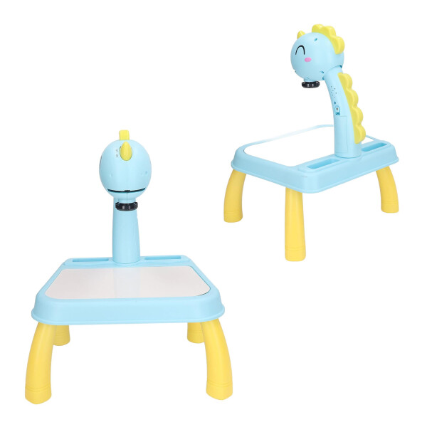 Mini Proyector Led Con Pizarra Para Dibujar Niños C/ Musica Variante Color Celeste