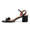 Sandalia Formal Mujer Vizzano Taco Bajo Charol Negro