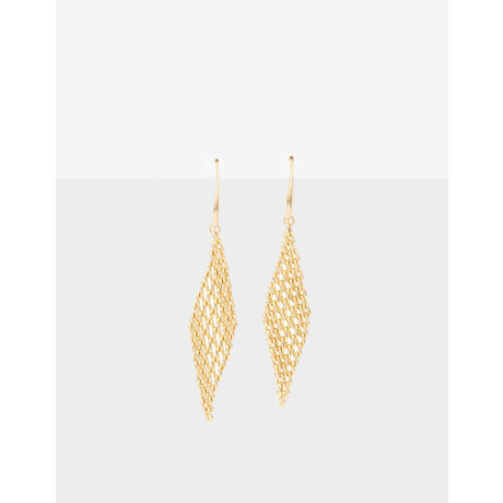 Aros Colgantes Rombo Cadena Dorado