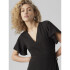 VMSAKI SS CALF WRAP DRESS WVN GA BLACK