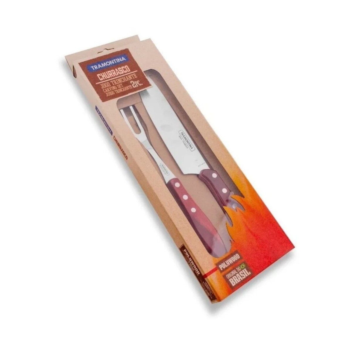 SET ASADO CUCHILLA + TENEDOR "TRAMONTINA" 