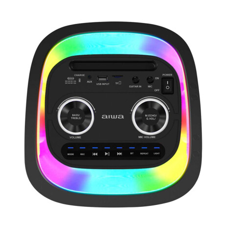 Torre de Sonido Bluetooth AIWA 600W PMPO TWS/FM/BT/USB AWPOH4D Negro AWPOH4D