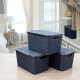 Pack X 2 Cesto Y Caja Organizador Plástico Rattan 36/40lts Pack X 2 Cesto Y Caja Organizador Plástico Rattan 36/40lts