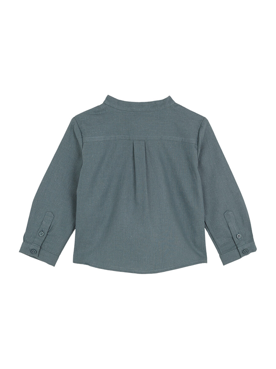 Camisa Mao De Lino Gris