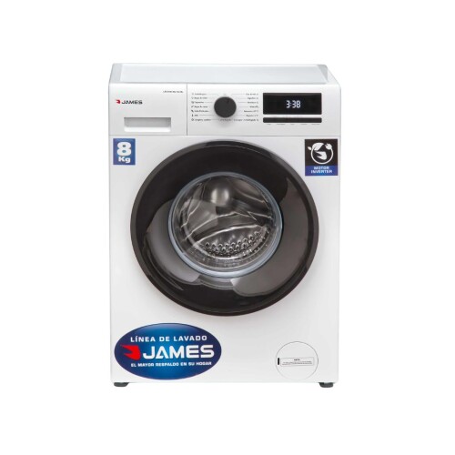 Lavarropas Carga Frontal Blanco 8 Kg - Modelo LR 8140 INV - James Lavarropas Carga Frontal Blanco 8 Kg - Modelo LR 8140 INV - James
